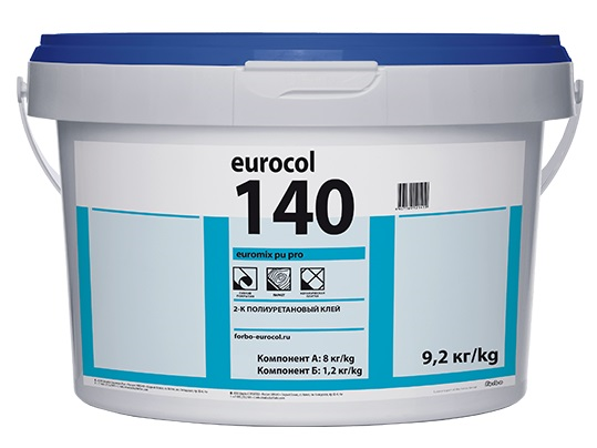 140 Euromix PU Pro 2К ПУ клей - 9,2кг